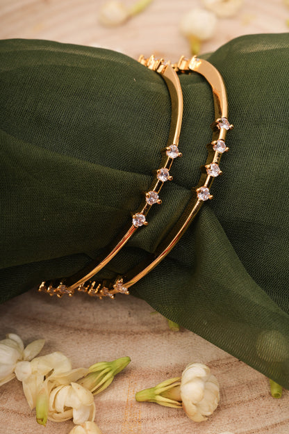 Bangles Set with Pearl Stone Embellishments