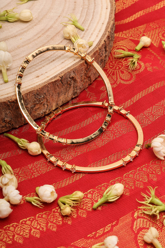 Bangles Set with Pearl Stone Embellishments