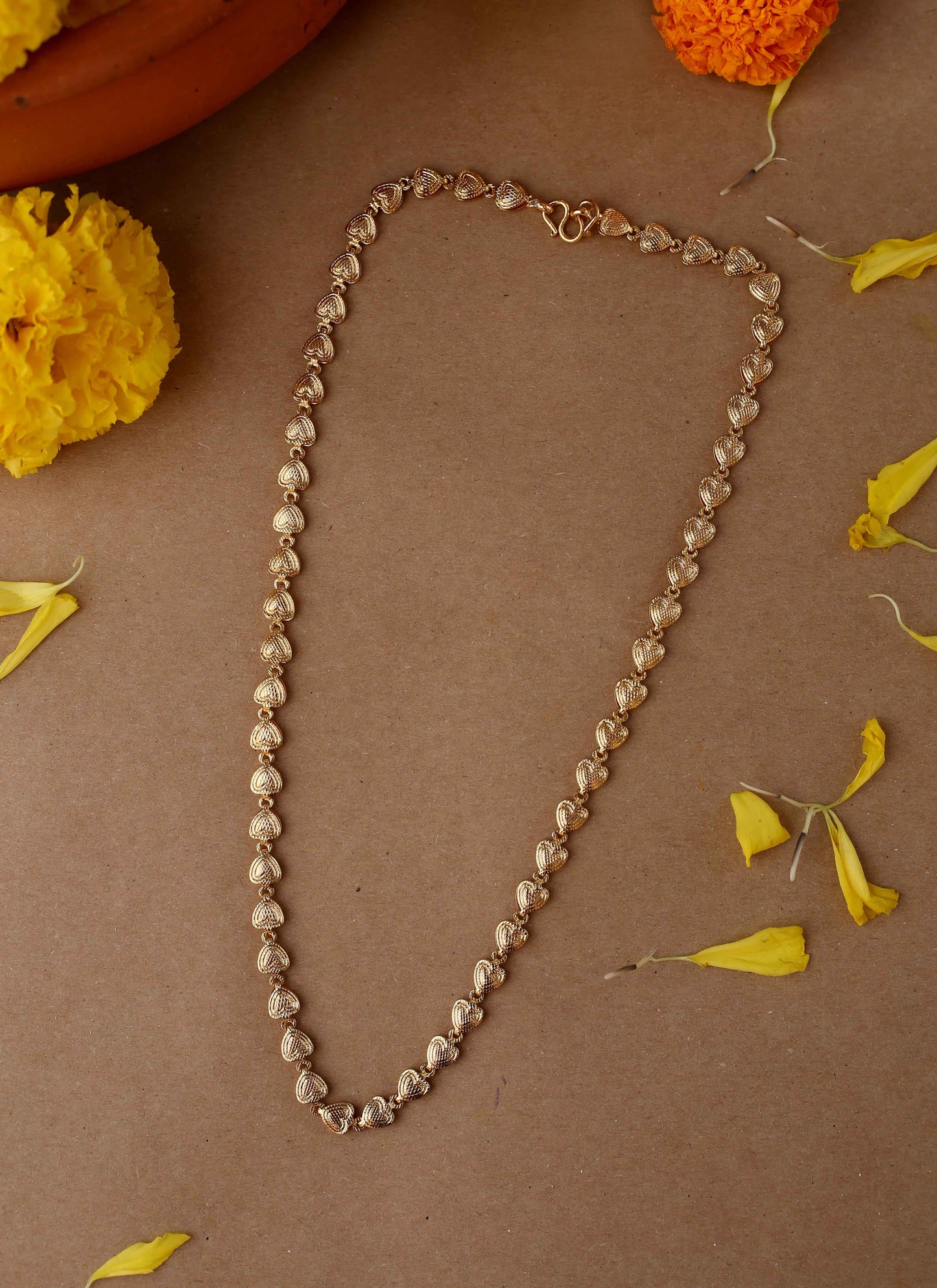 Gold-Plated Heart-Shaped Necklace