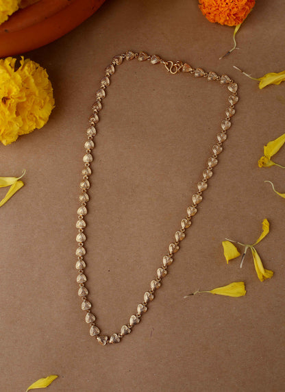 Gold-Plated Heart-Shaped Necklace