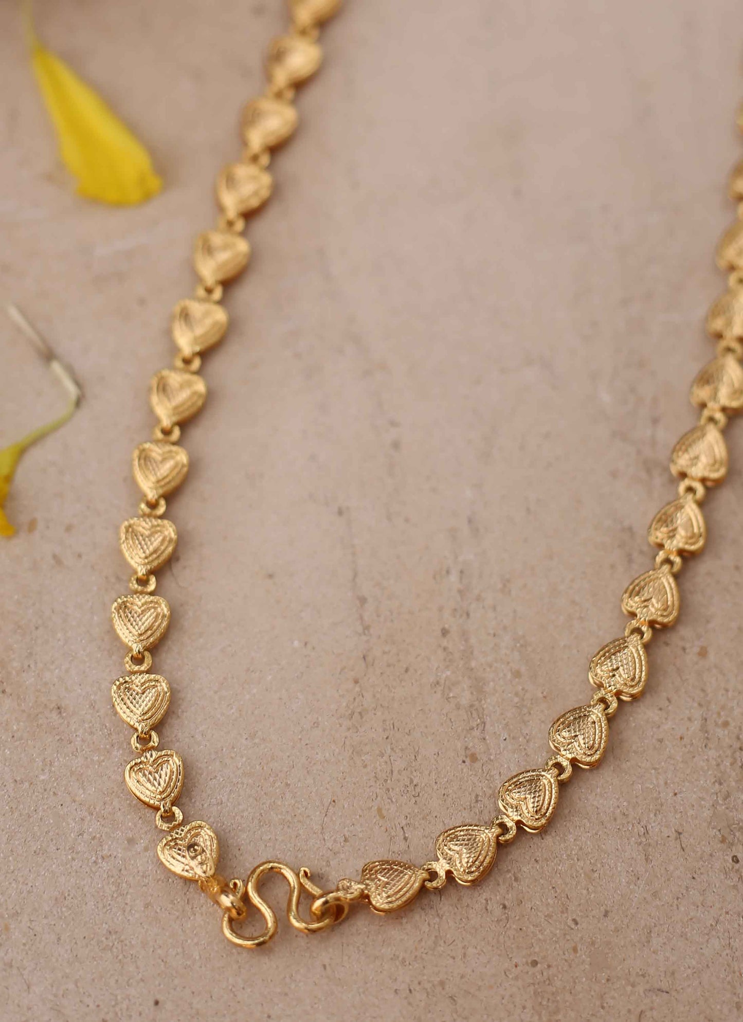 Gold-Plated Heart-Shaped Necklace