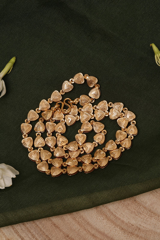 Gold-Plated Heart-Shaped Necklace