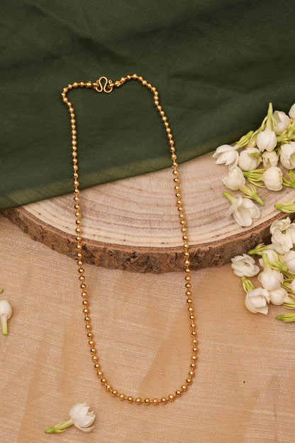 Gold Plated Necklace with Beads