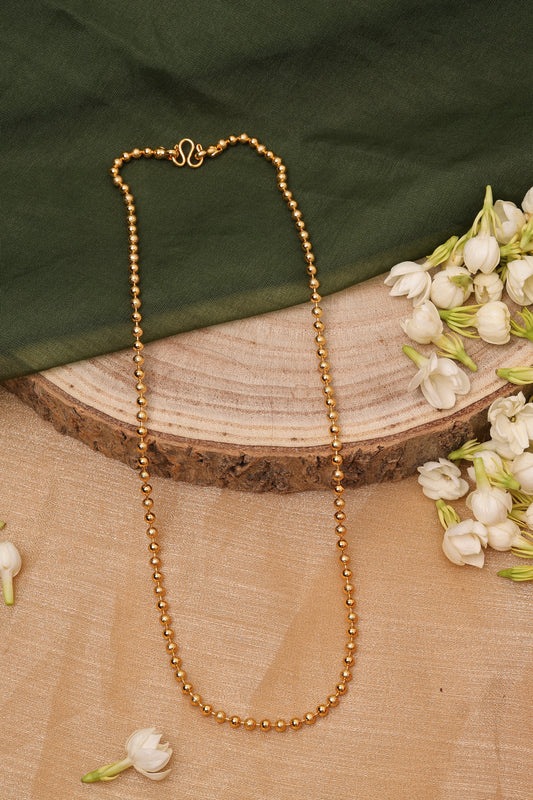 Gold Plated Necklace with Beads
