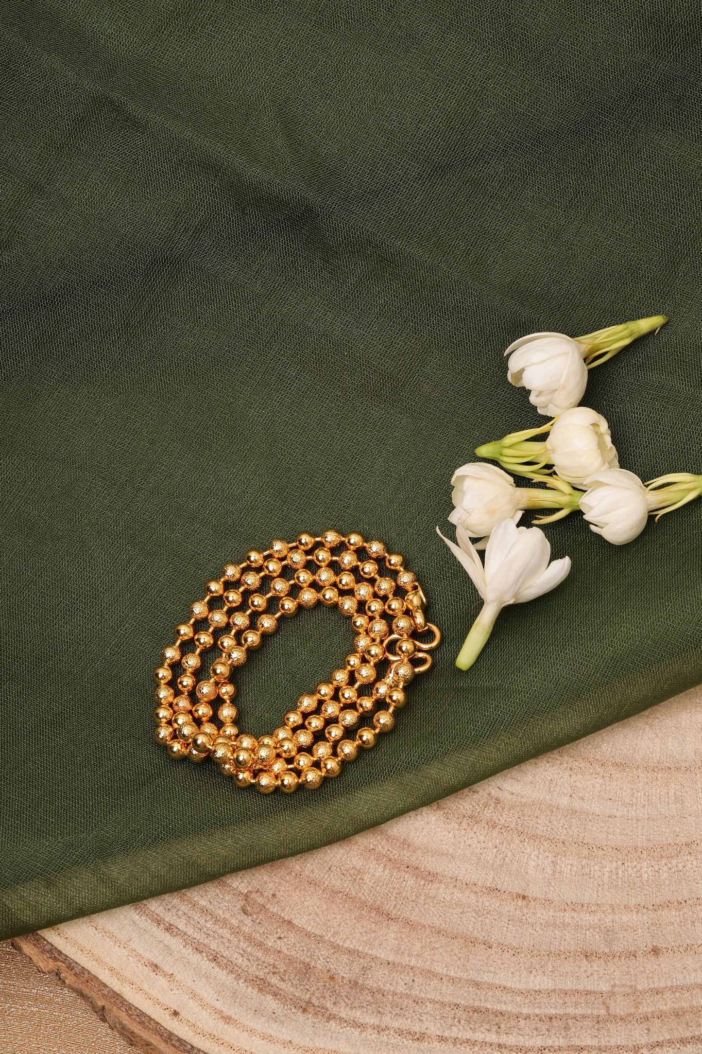 Gold Plated Necklace with Beads
