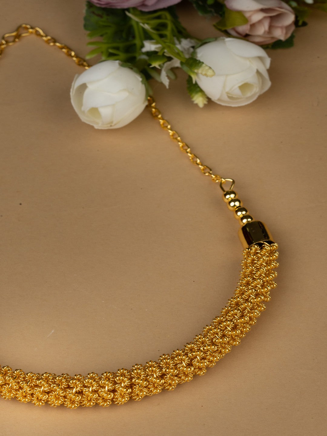 Elegant Gold Plated Necklace Set for Festive Glamour