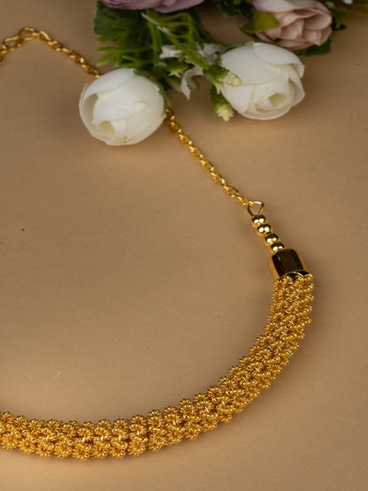 Elegant Gold Plated Necklace Set for Festive Glamour
