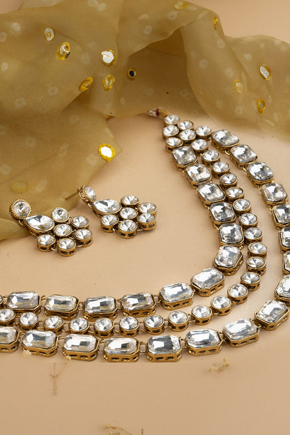 Statement Gold Jewellery with Diamante Stones