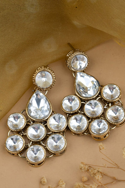 Statement Gold Jewellery with Diamante Stones