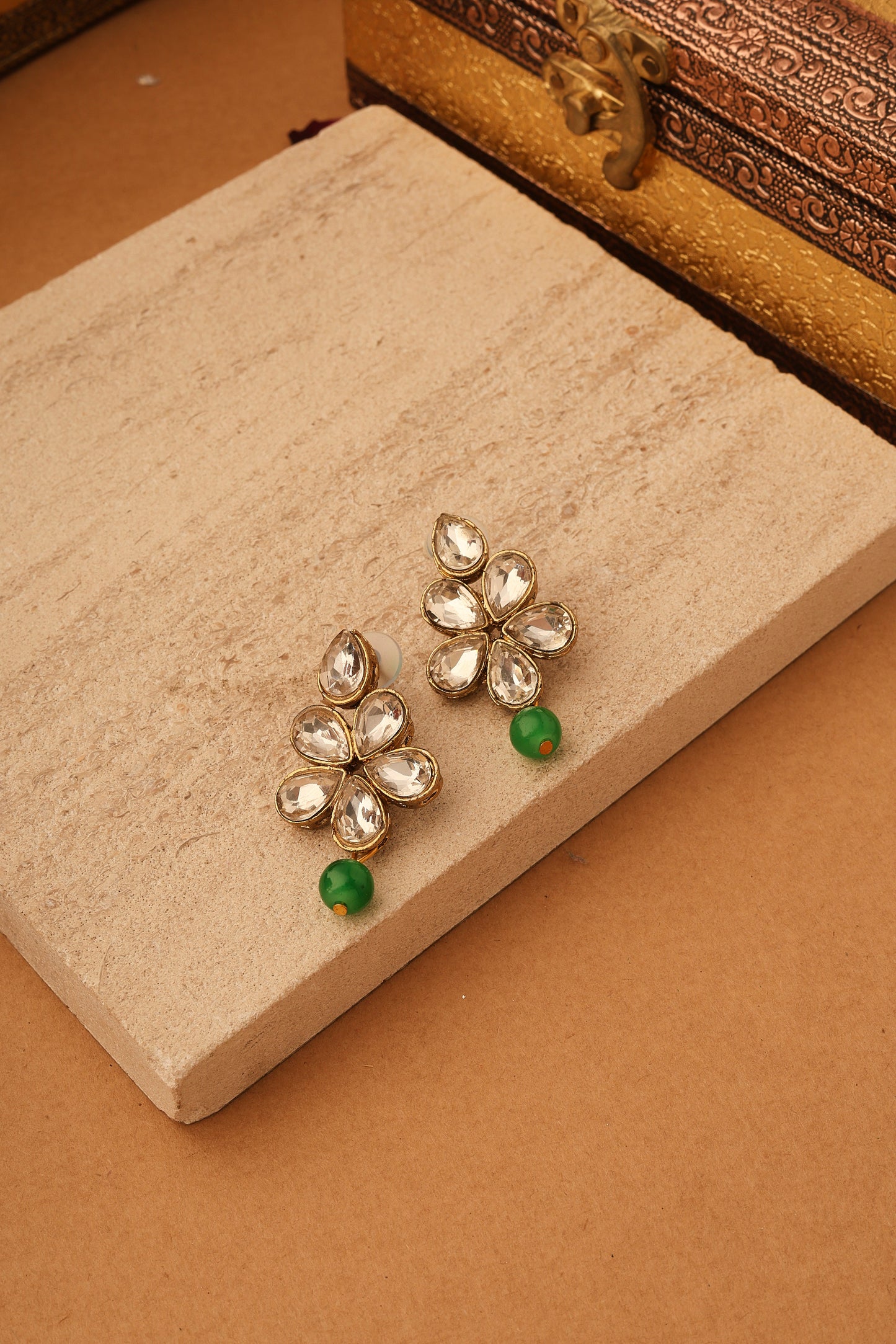 Green Beaded Necklace Set