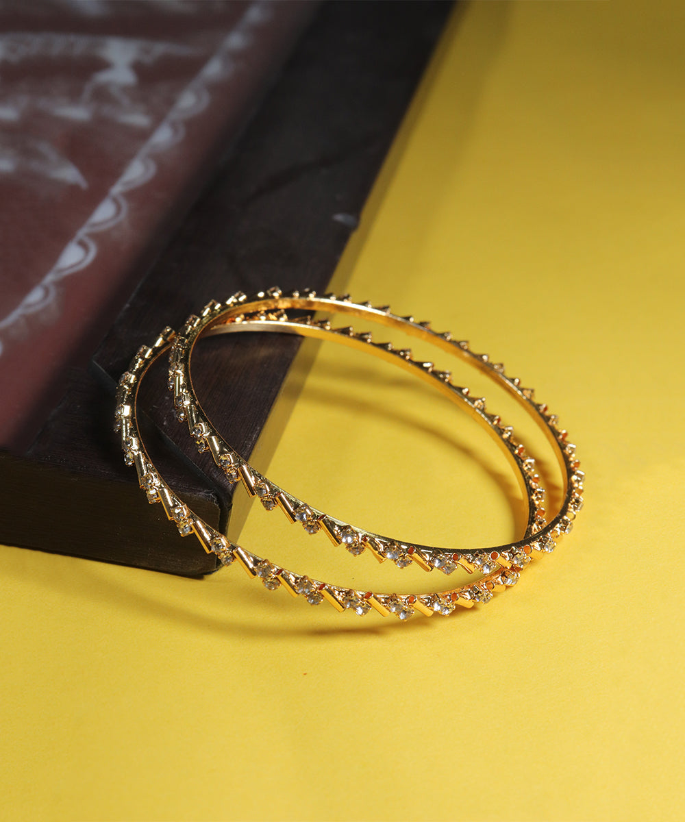 Diamond Radiance Duo: Set of 2 Bangles and Bracelets