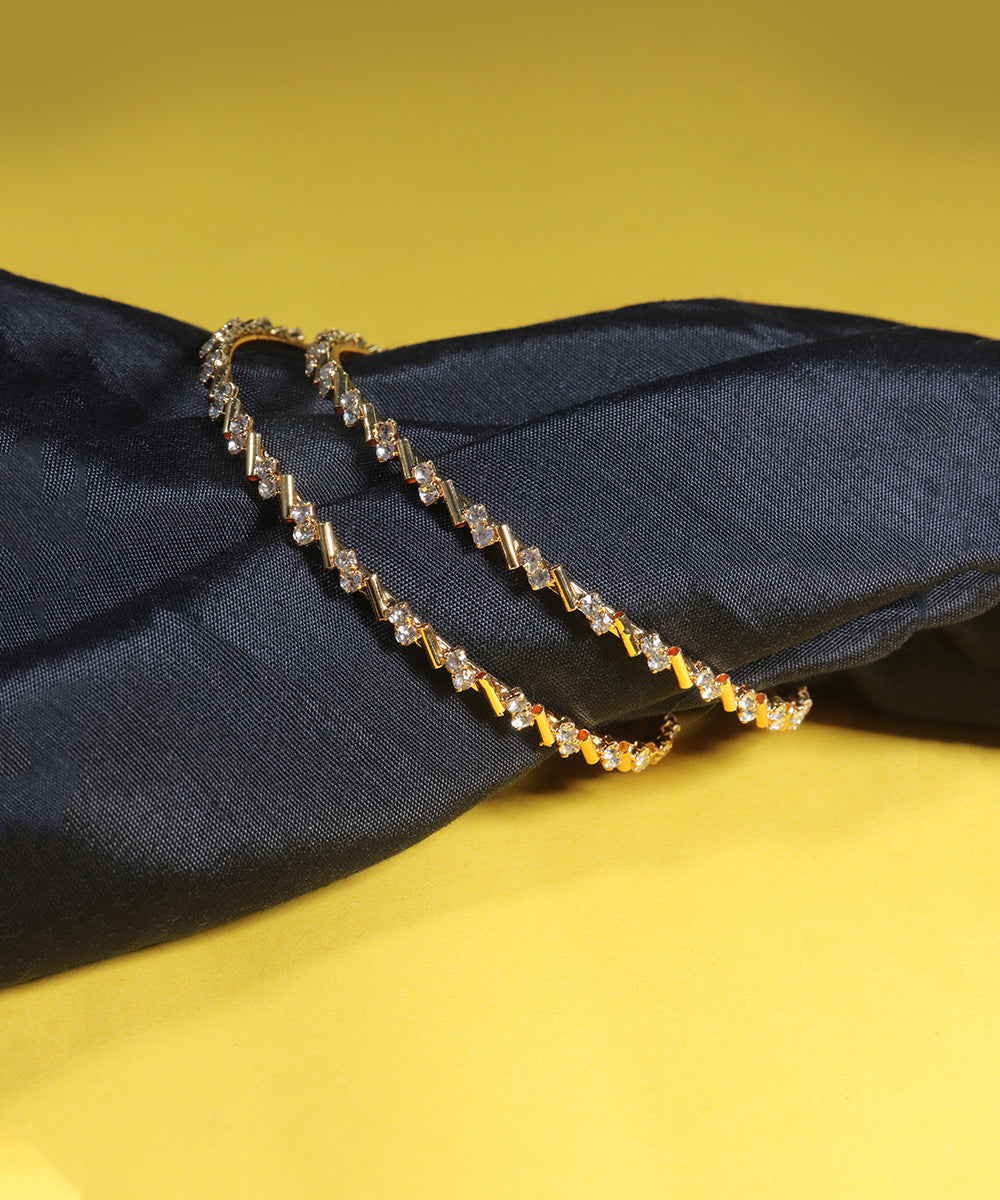 Diamond Radiance Duo: Set of 2 Bangles and Bracelets