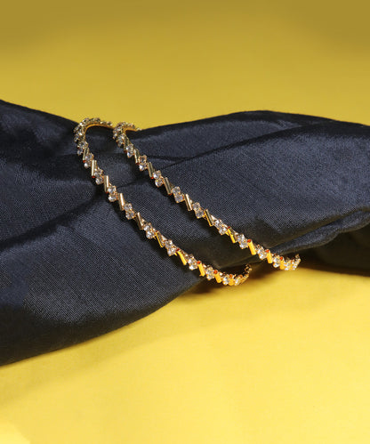 Diamond Radiance Duo: Set of 2 Bangles and Bracelets