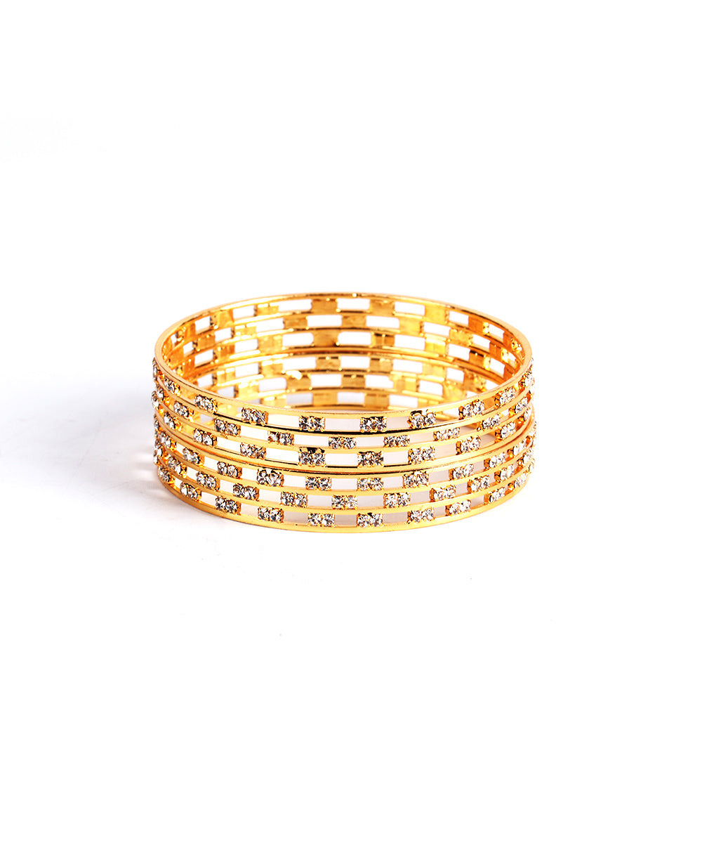 Set of 2 Stone-Studded Bangles and Bracelets