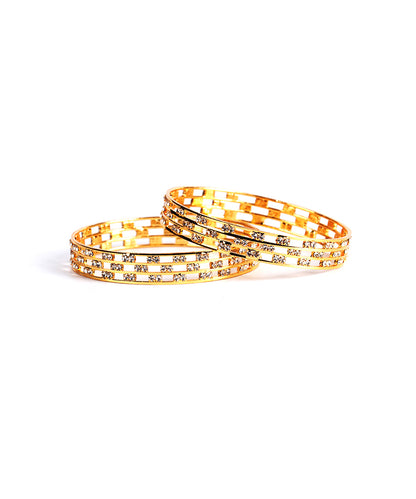 Set of 2 Stone-Studded Bangles and Bracelets