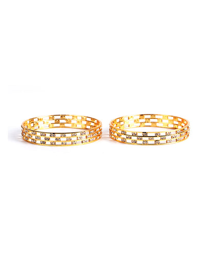 Set of 2 Stone-Studded Bangles and Bracelets
