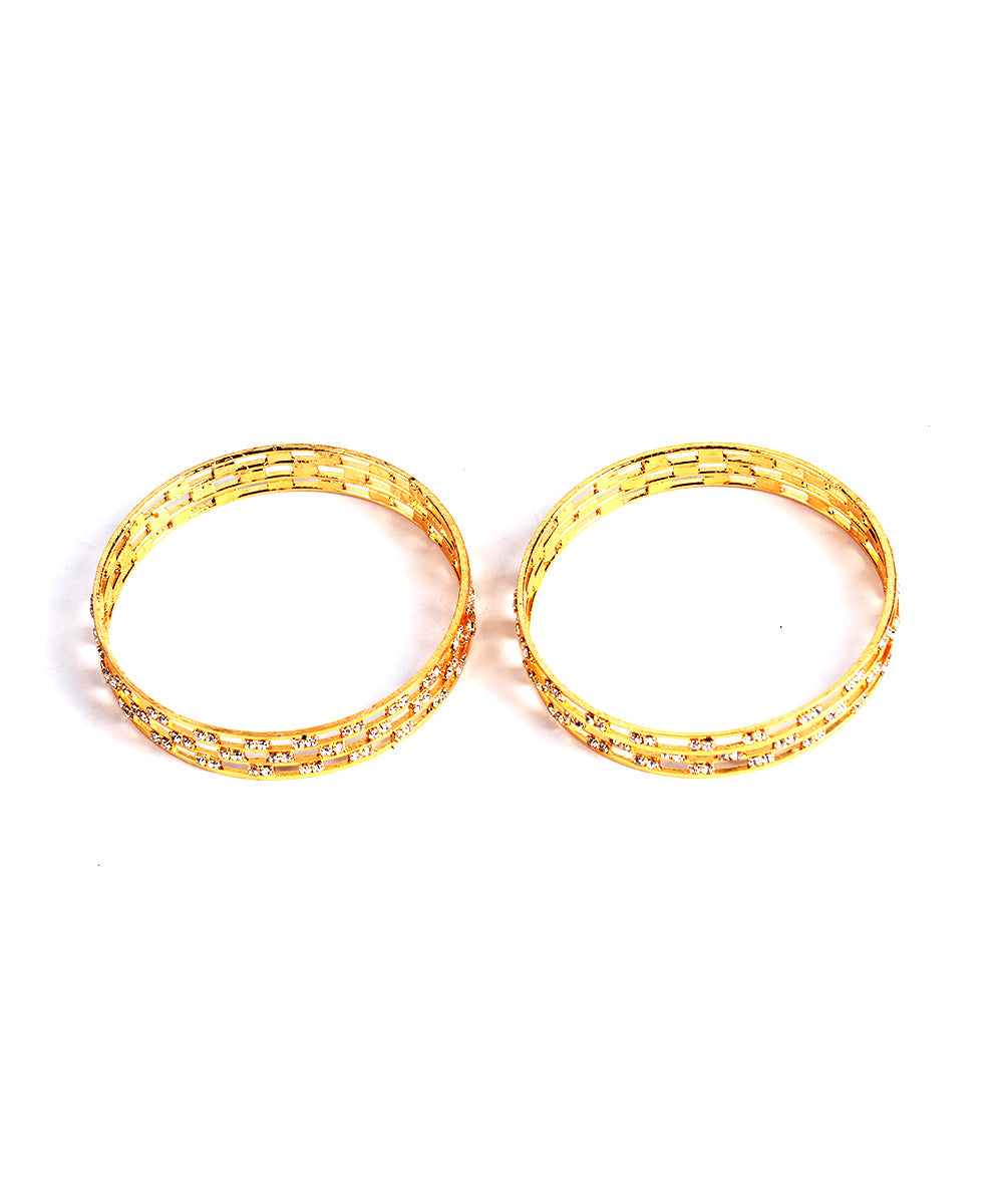 Set of 2 Stone-Studded Bangles and Bracelets
