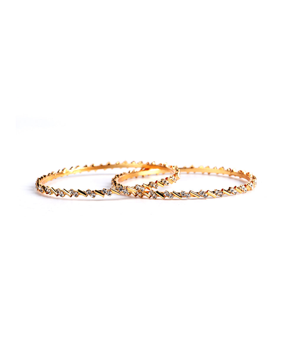 Diamond Radiance Duo: Set of 2 Bangles and Bracelets
