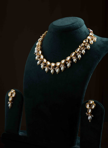 Kundan Necklace Set with Pearls