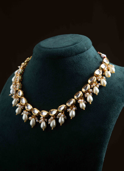 Kundan Necklace Set with Pearls