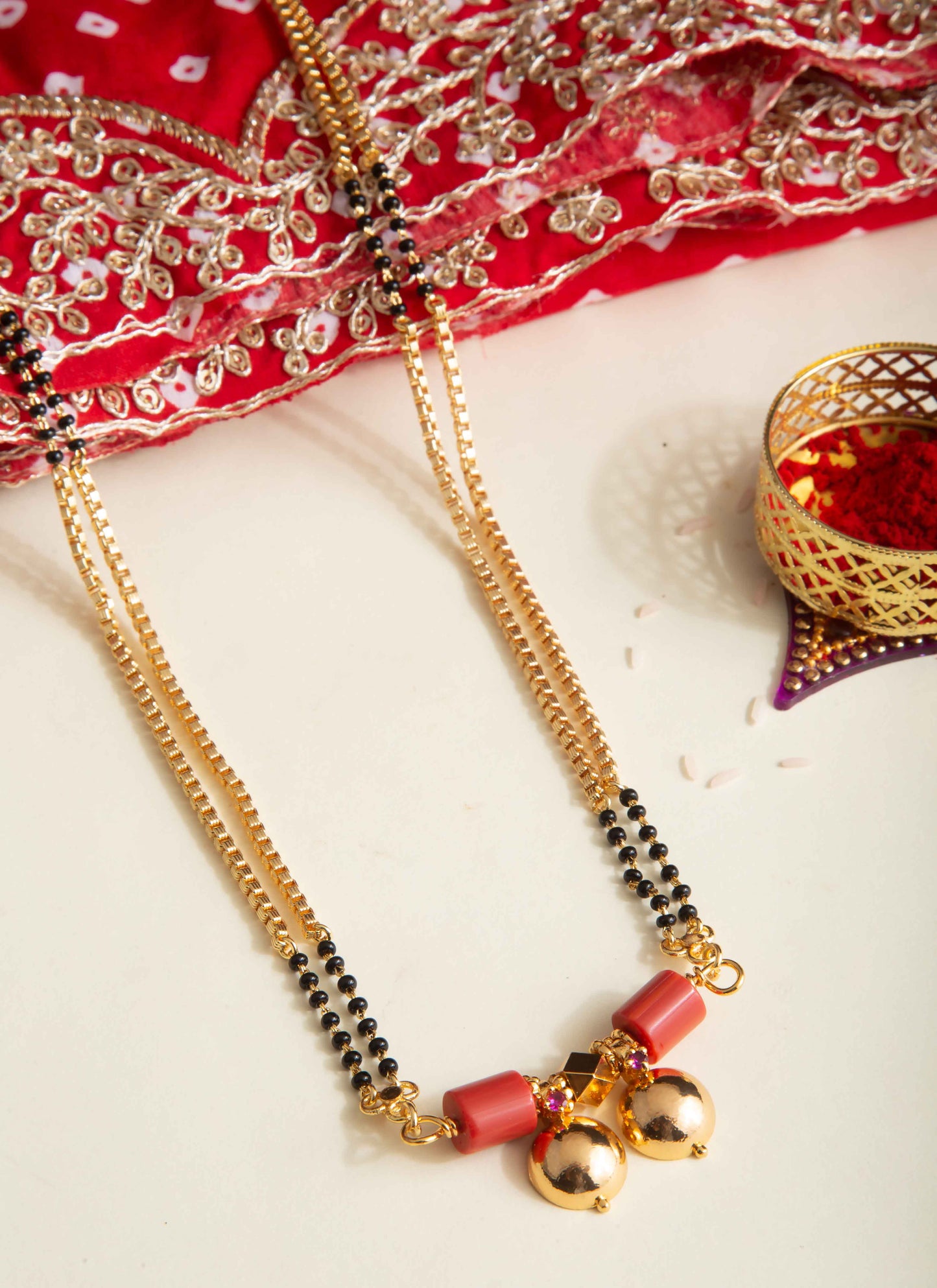 Golden & Black Bead Mangalsutra