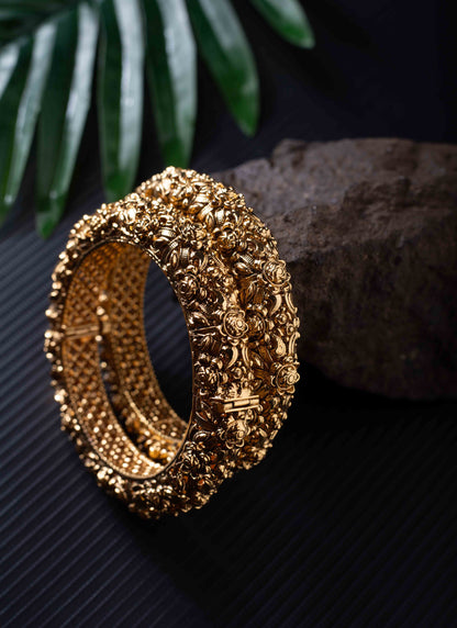 Traditional Gold-Plated Bangles Set of 2