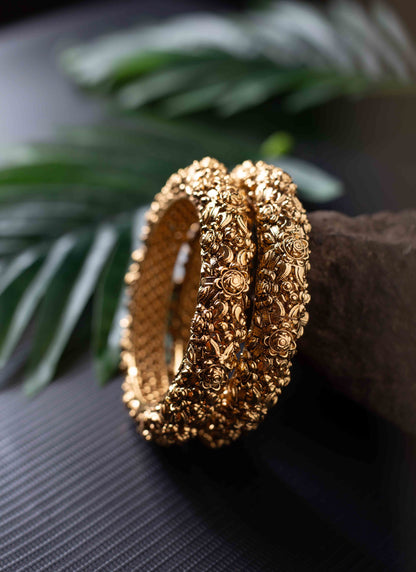 Traditional Gold-Plated Bangles Set of 2