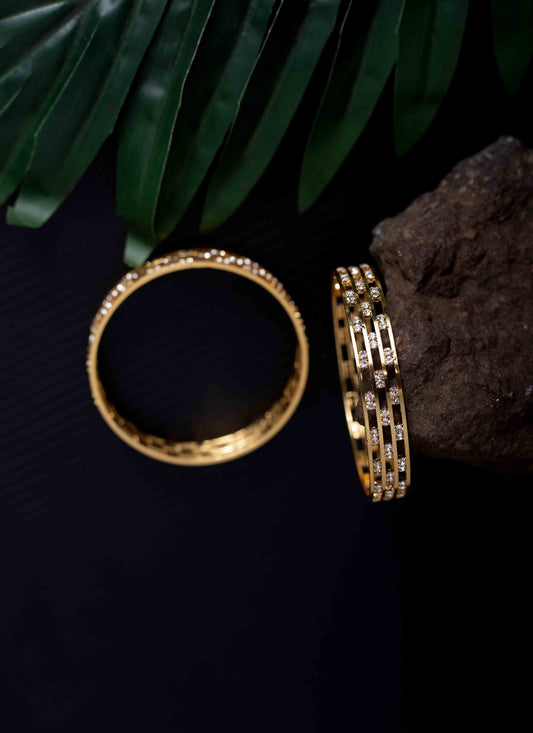 Set of 2 Stone-Studded Bangles and Bracelets