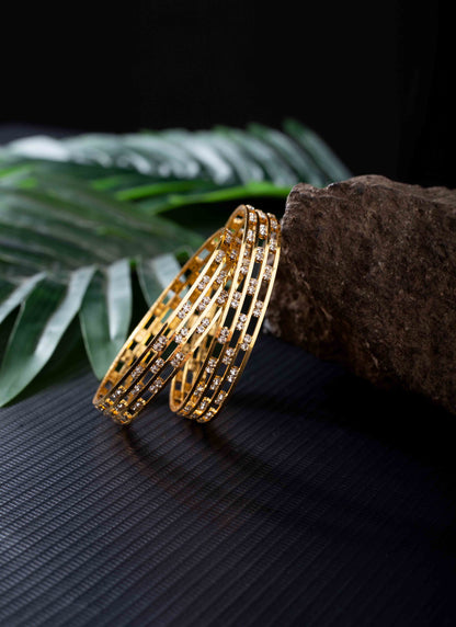 Set of 2 Stone-Studded Bangles and Bracelets