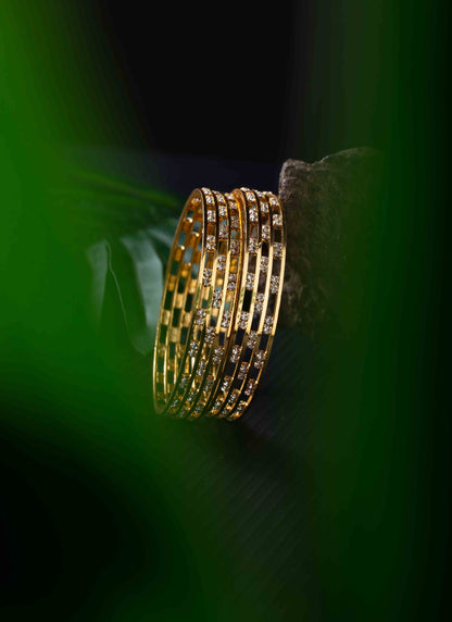 Set of 2 Stone-Studded Bangles and Bracelets