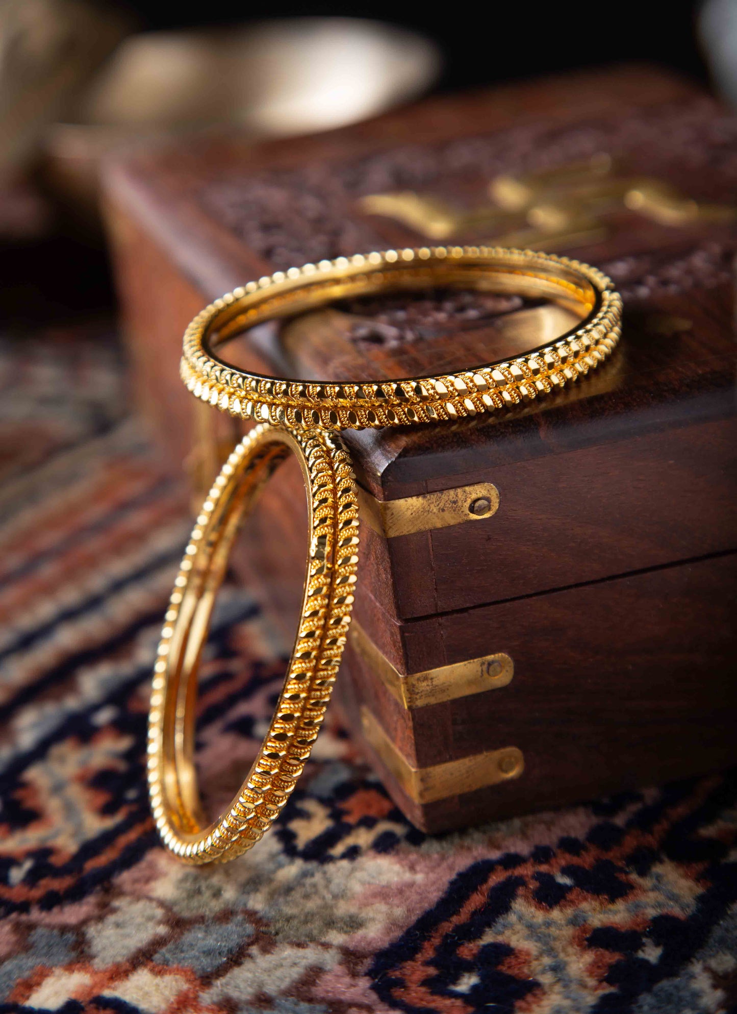 Set of 4 Gold-Plated Bangles and Bracelets