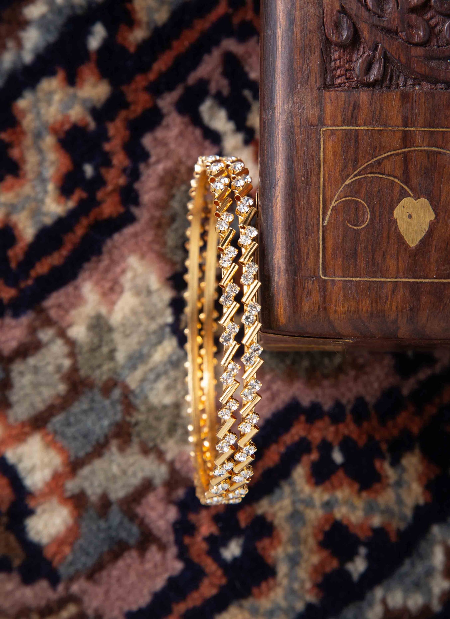 Diamond Radiance Duo: Set of 2 Bangles and Bracelets