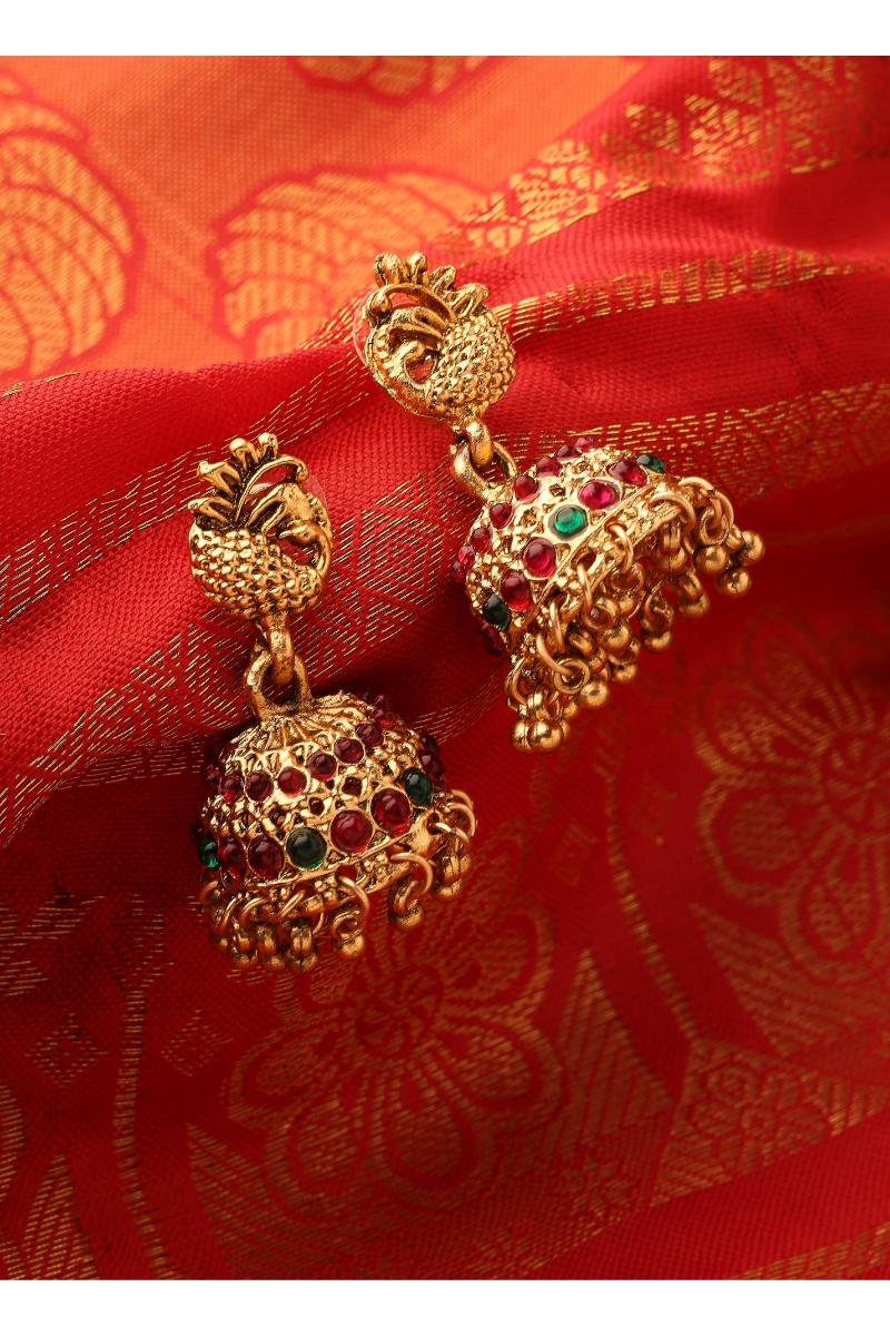 Gold Plated South Indian Temple Necklace Set