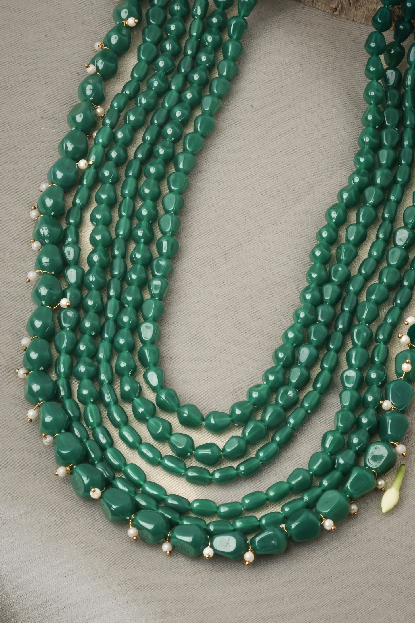 Green Alloy Necklace Sets