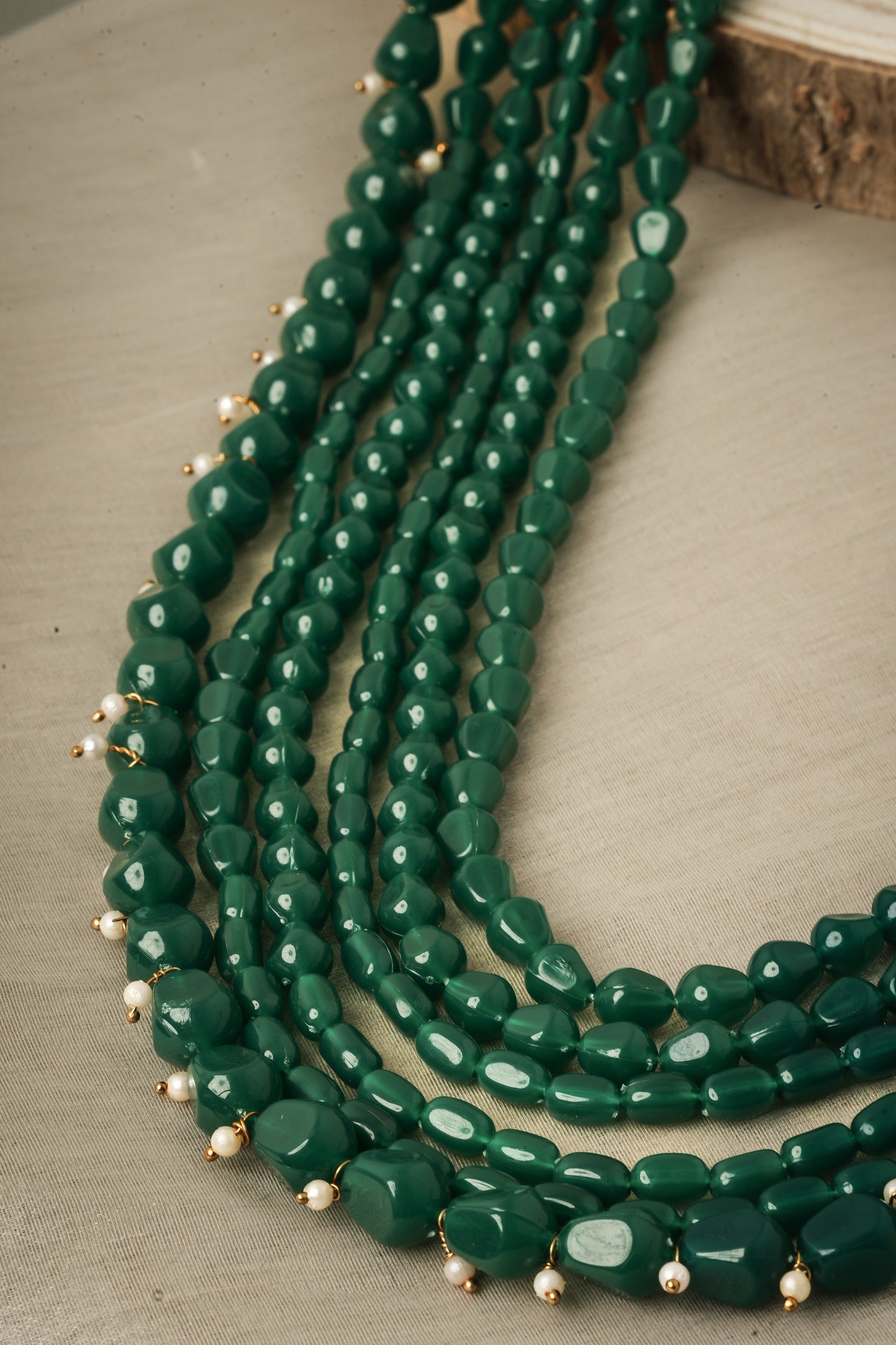 Green Alloy Necklace Sets