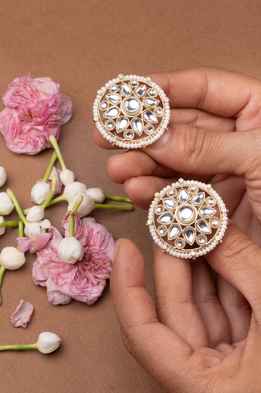 Kundan Studs With Gold Plating