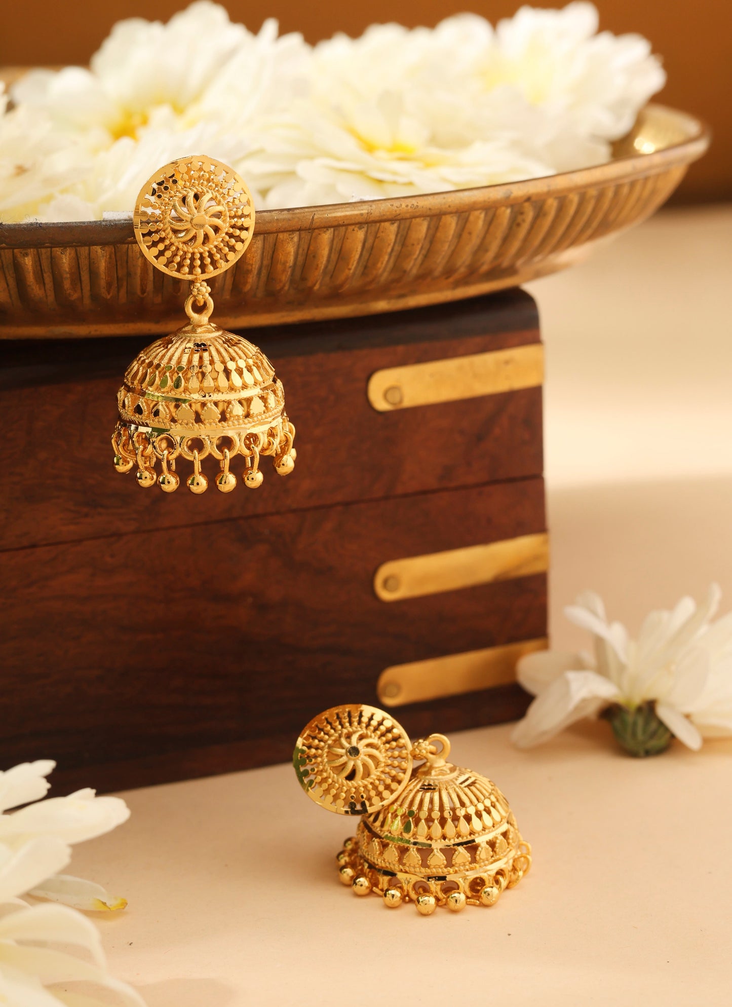 Radiant Gold Jhumkas