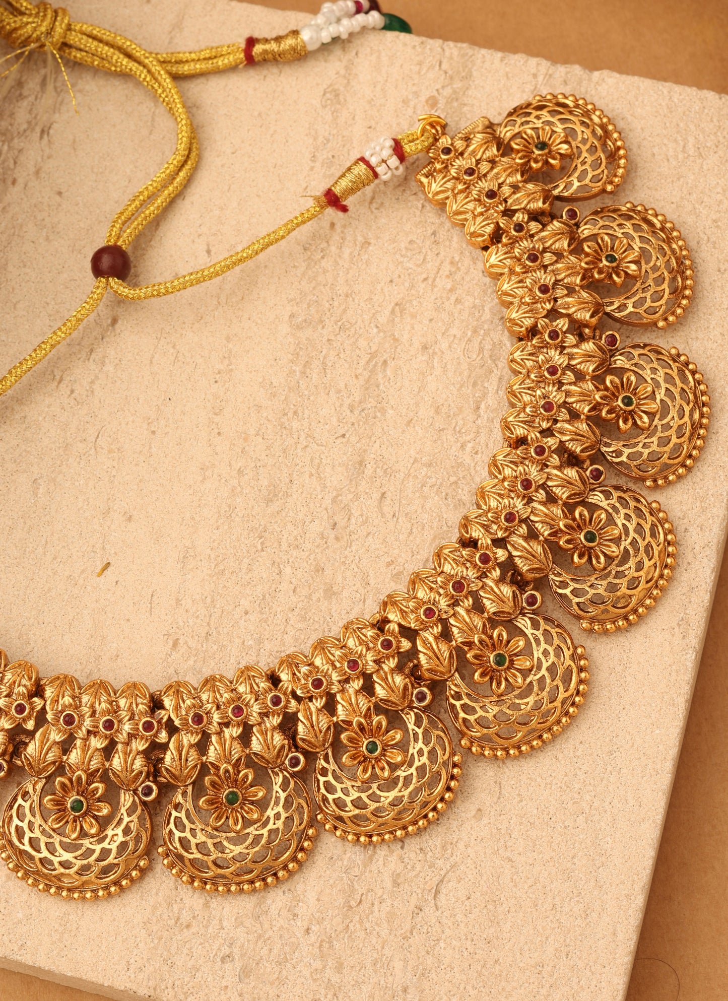 Subtle Elegance Gold Plated Necklace Set