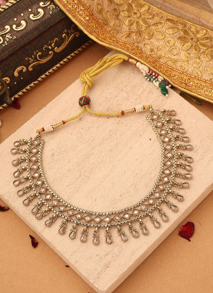 Transparent Elegance Gold Necklace Set