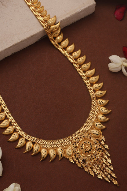 Gold Plated Long Necklace Set with Kari Accents