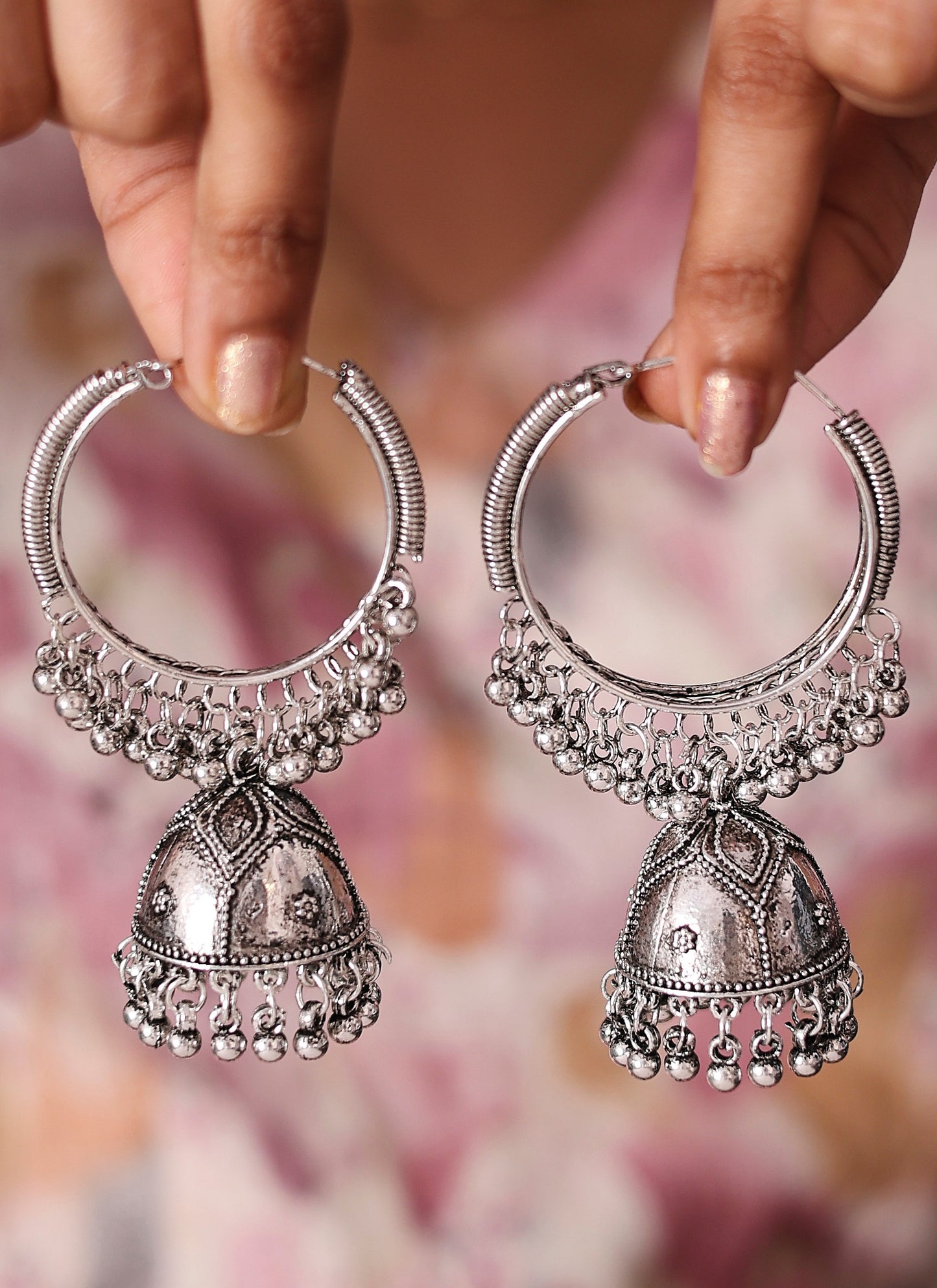 Silver Alloy Earrings