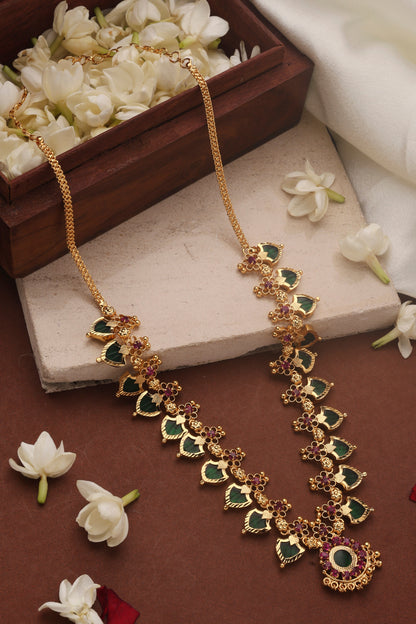 Gold Plated Palakka Necklace Set