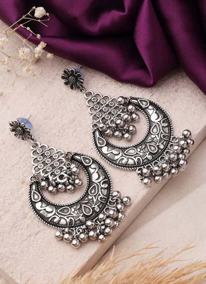 Oxidized Earrings with Ghungroo for Navratri