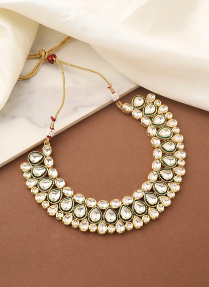 Gold Kundan High Necklace