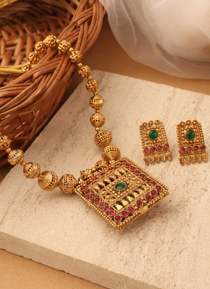 Eternal Grace Gold Plated Necklace Set