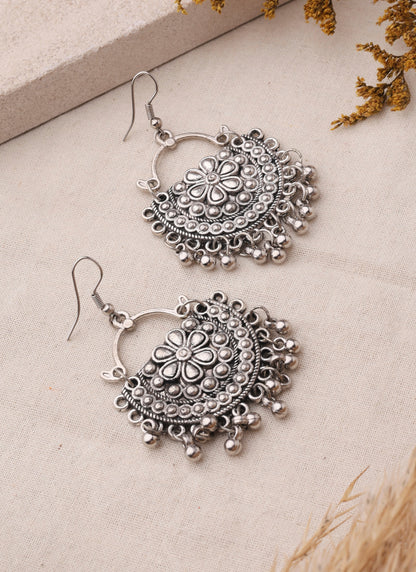 Statement Oxidized Necklace Set with Pendant for Navratri