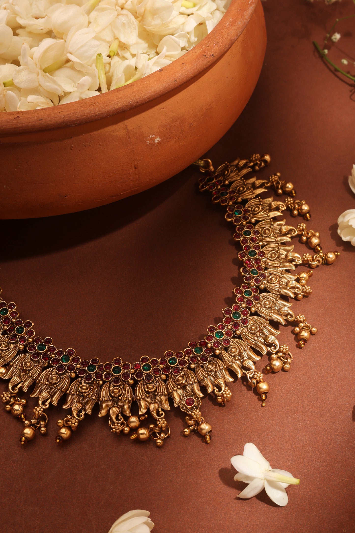 Gold Plated Temple jewellery Necklace Set