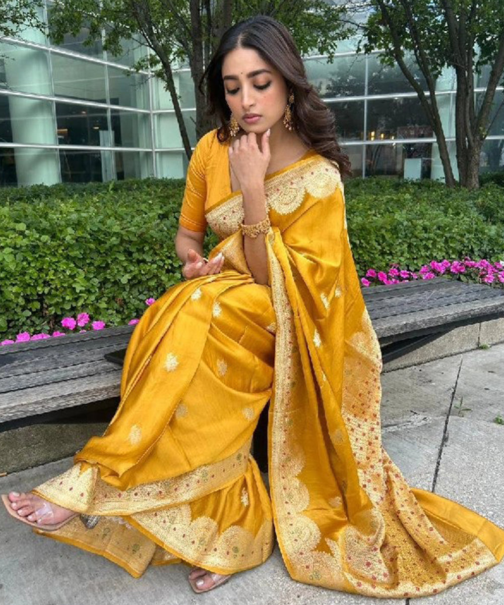 Elegant Art Silk Jacquard Border Saree