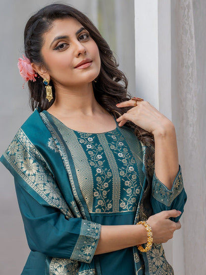 Rama Rayon Jacquard Kurta Pant with Dupatta