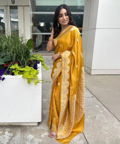 Elegant Art Silk Jacquard Border Saree